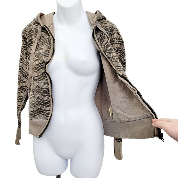 Y2K Elwood Grey Funny Pattern Hoodie Jacket Size: XS - Picture 6 of 8